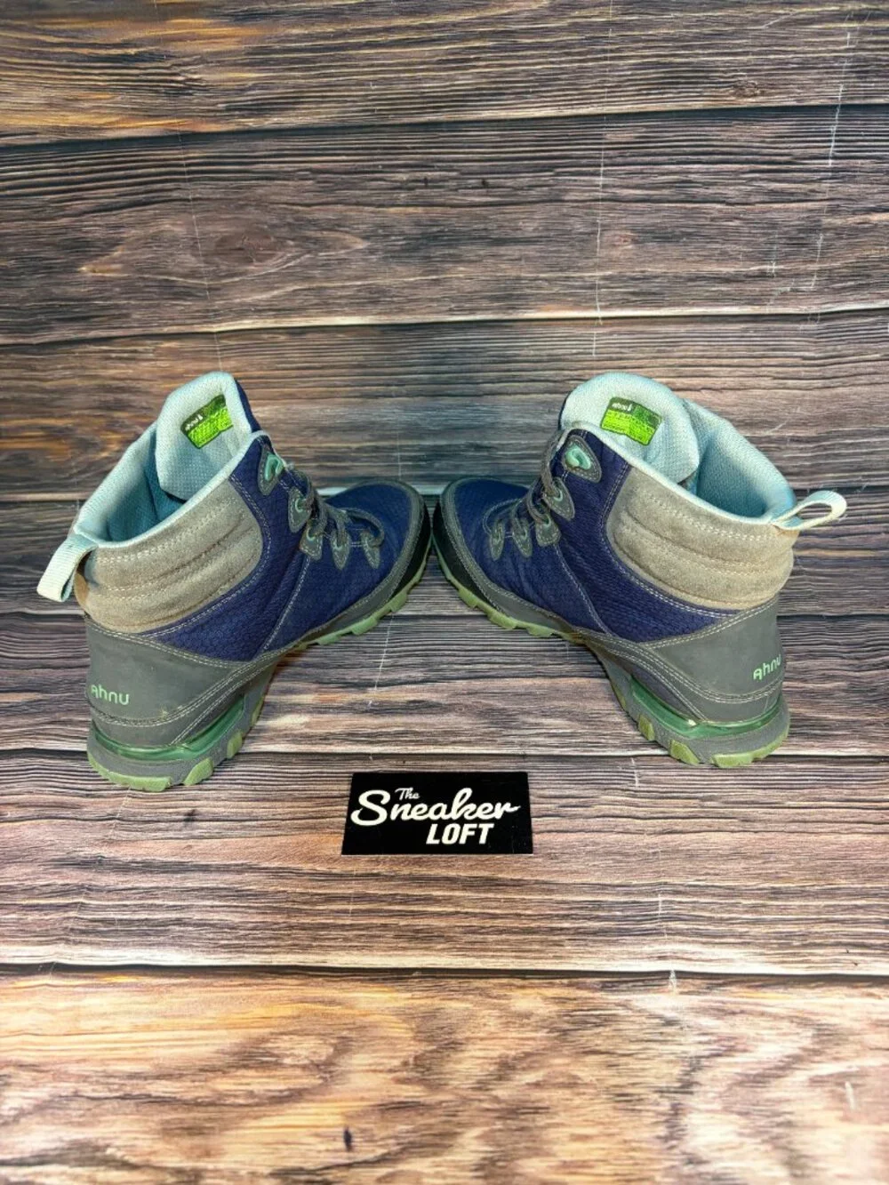 Ahnu‎ Sugarpine Waterproof Hiking Boots Blue Teal Women's Athletic Size 8
